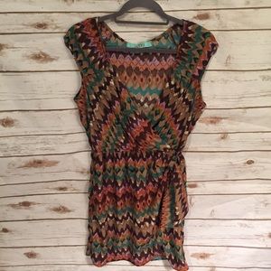 Karlie low V neck dress